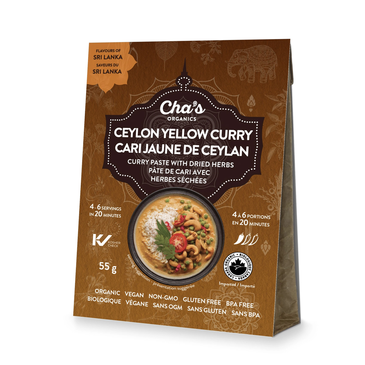 Cha's Organic Ceylon Yellow Curry (Bag) 55g